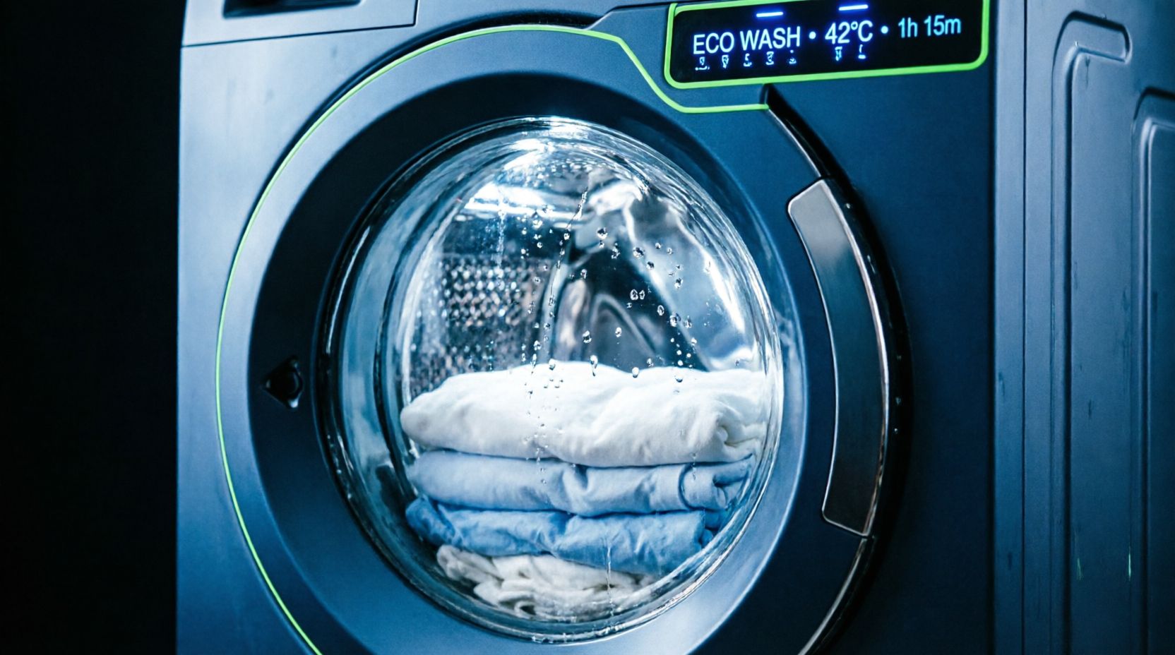 Modern washing machine close-up
